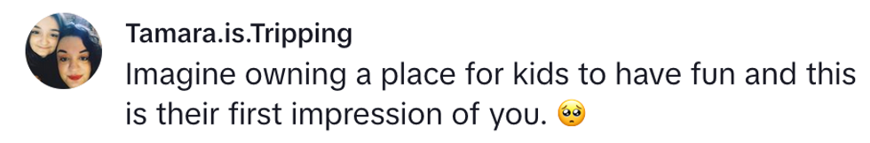 Profile picture with text about kids' first impressions, ending with a shocked emoji.