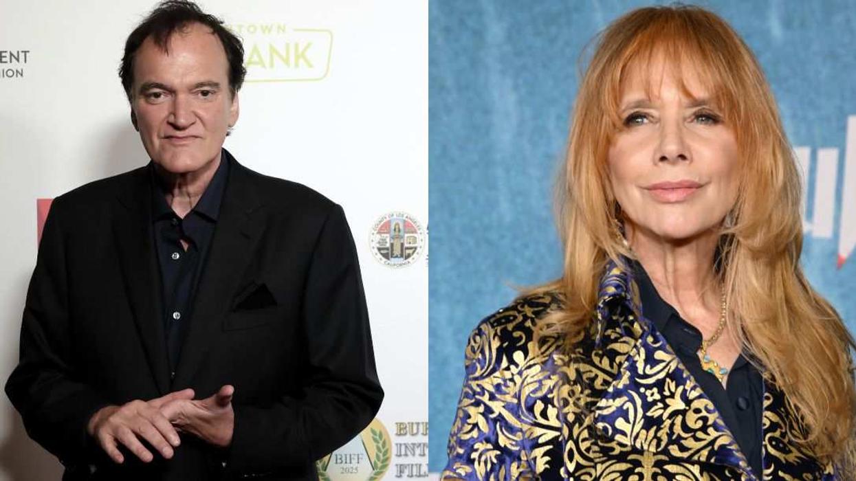 Quentin Tarantino (left) and Rosanna Arquette (right)