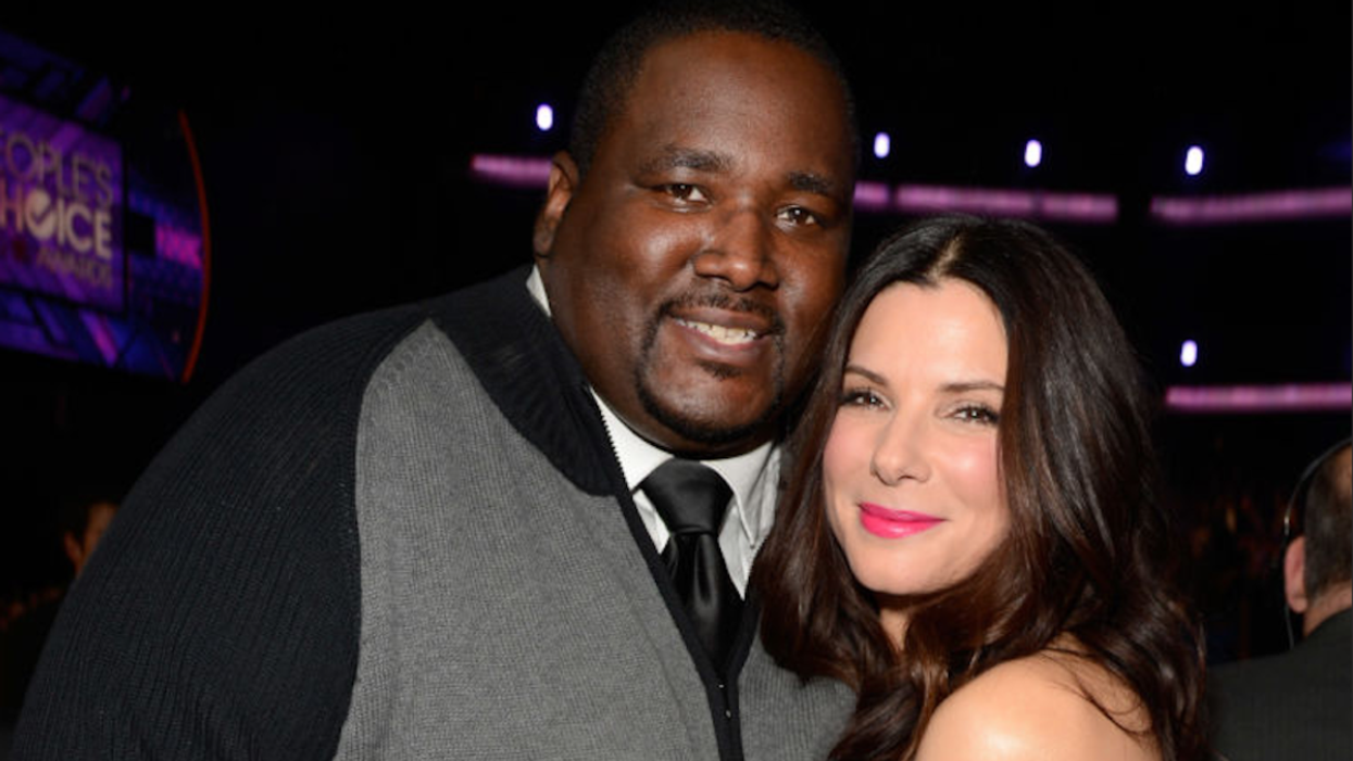 Quinton Aaron and Sandra Bullock