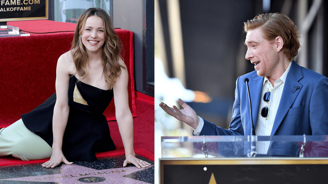 Rachel McAdams with star on Hollywood Walk of Fame; Domhnall Gleeson