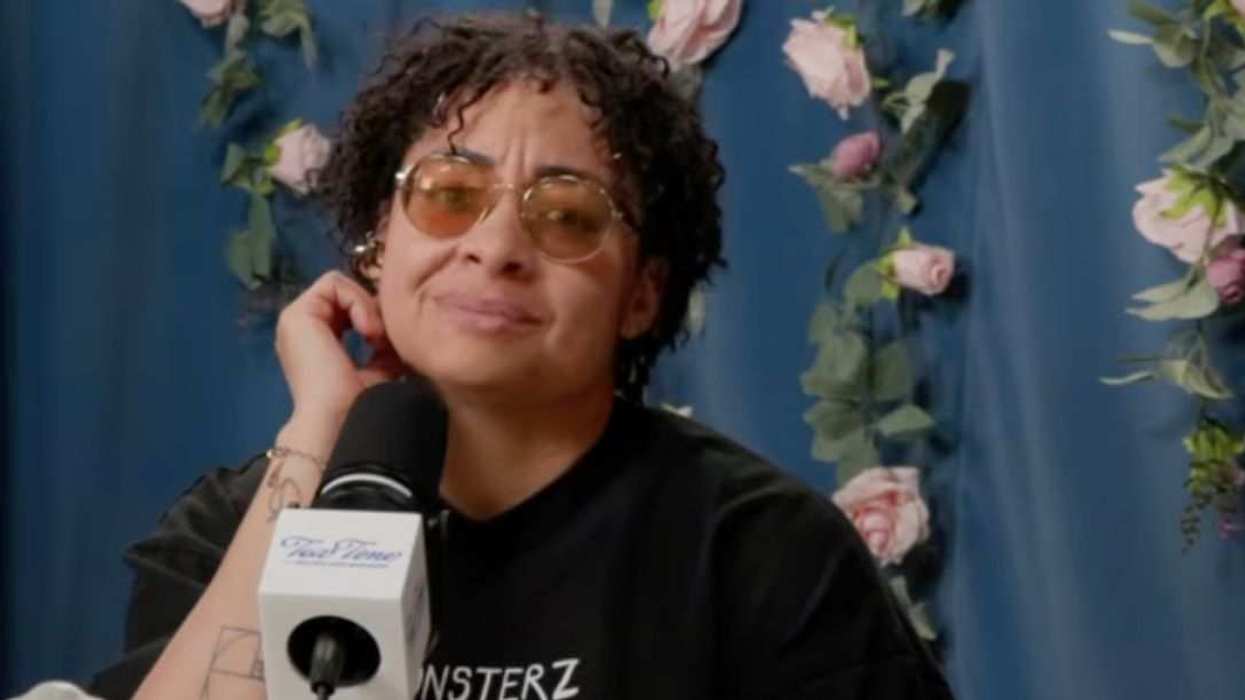 Raven-Symoné reacts during a podcast conversation about That’s So Raven.