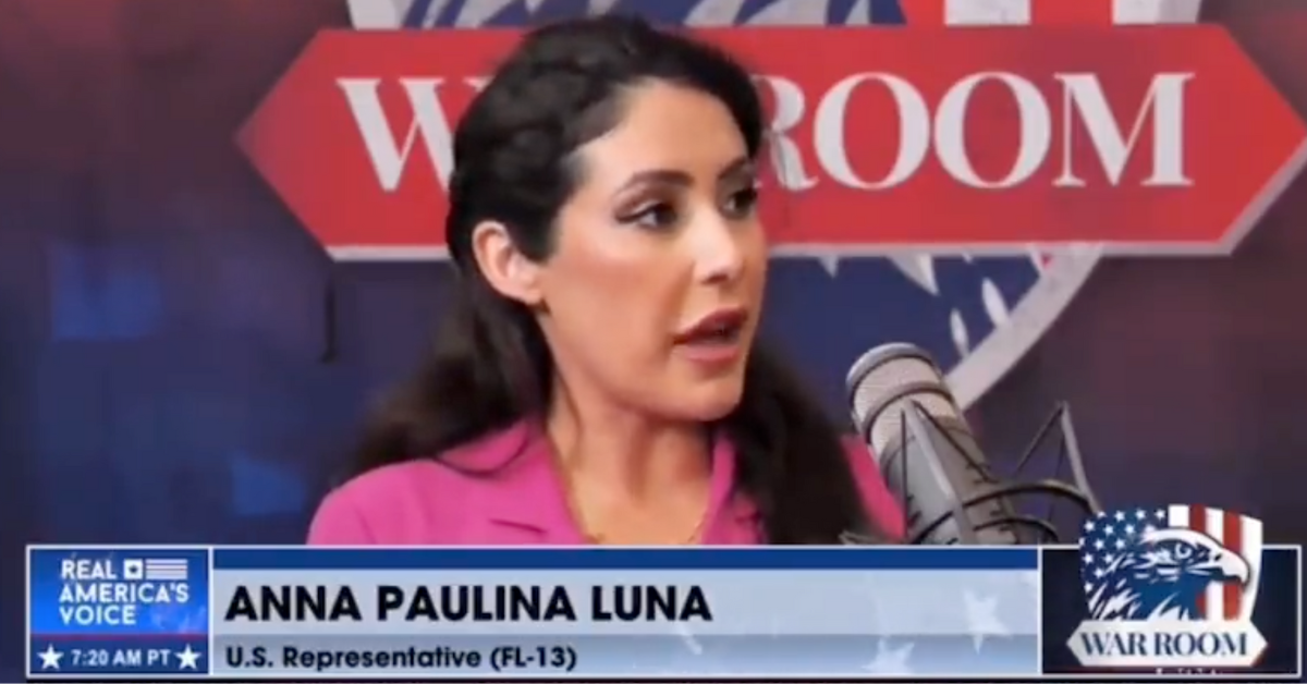 Real America's Voice screenshot of Anna Paulina Luna