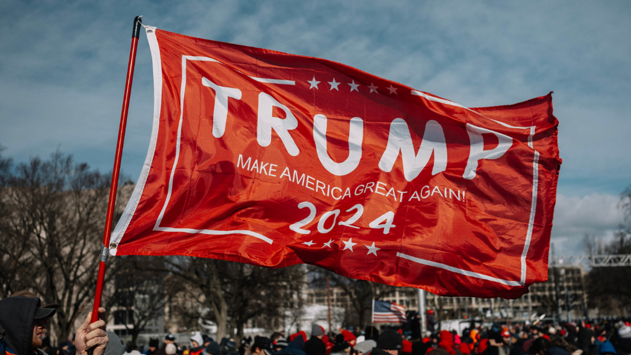 red Trump 2024 MAGA flag