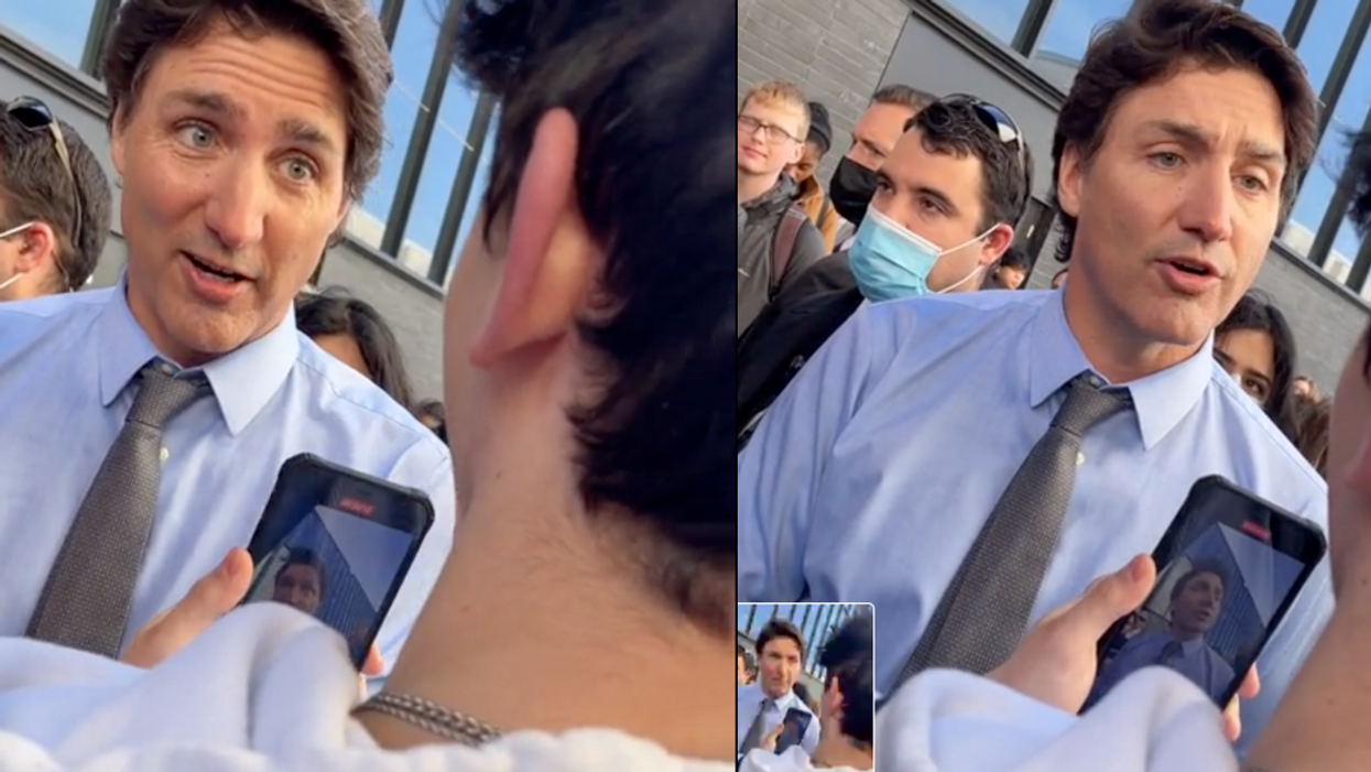 Reddit screenshots of Justin Trudeau speaking with the abortion rights opponent