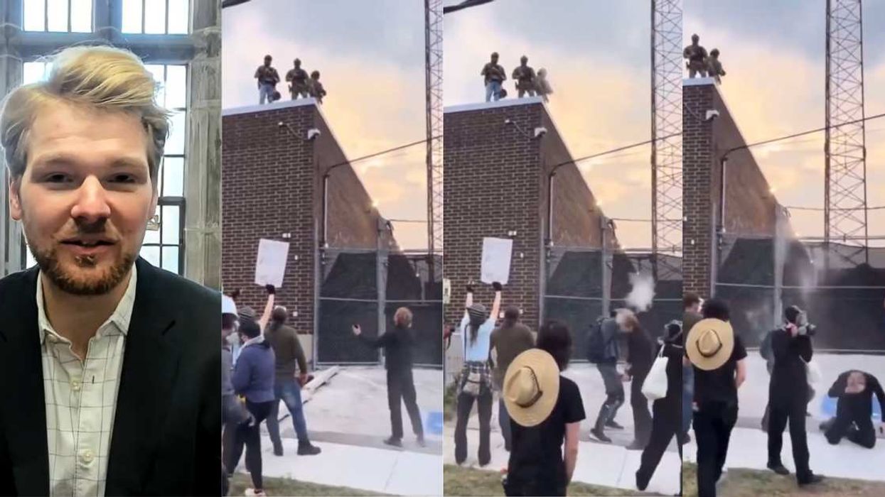 Rev. David Black; screenshots of Black being shot by ICE agents