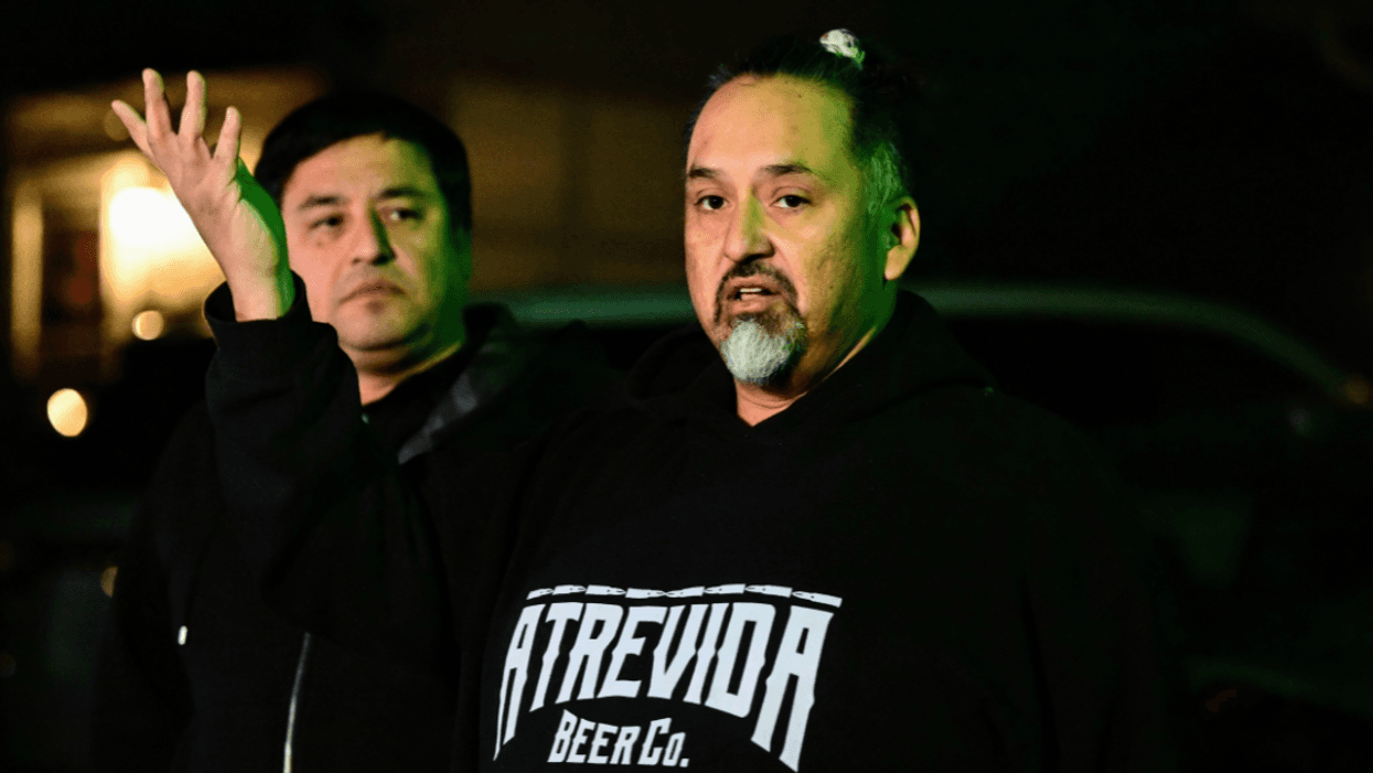 Richard Fierro with his brother Ed in the background