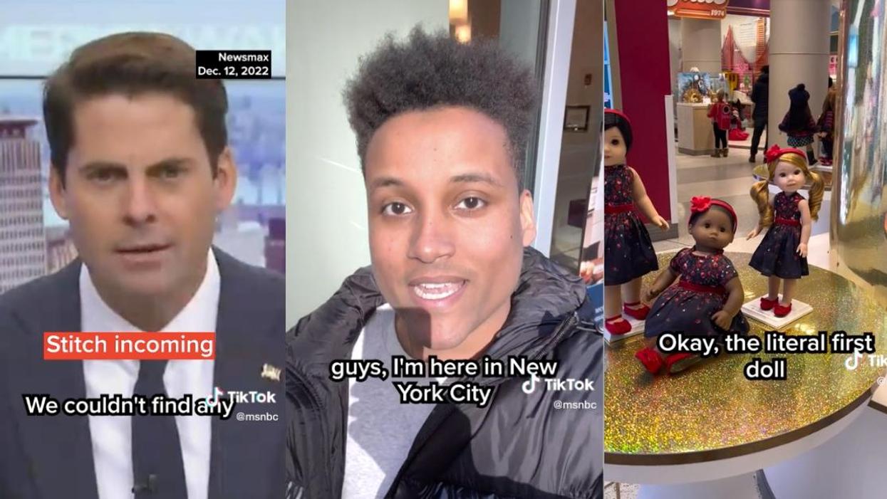 Rob Finnerty; Manny Fidel; screenshot of American Girl dolls