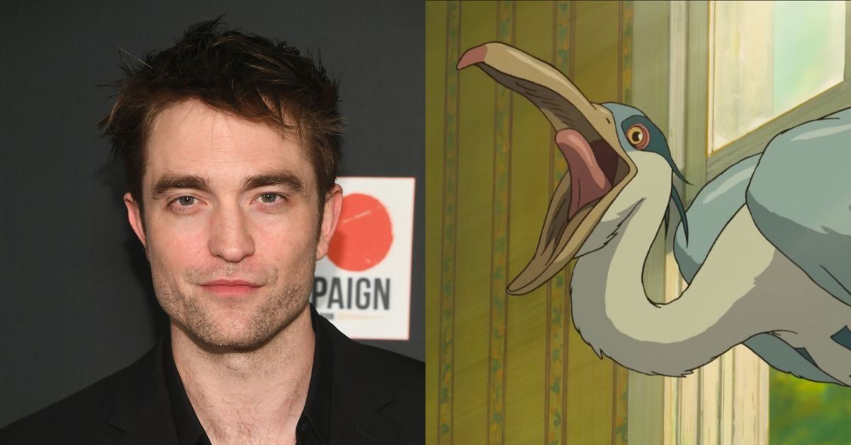 Robert Pattinson; The heron from "The Boy and the Heron" animated Hayao Miyazaki film