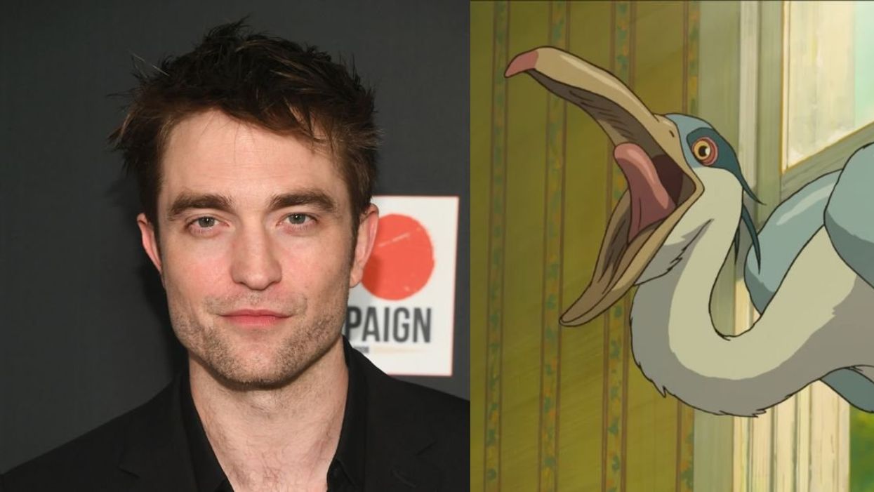 Robert Pattinson; The heron from "The Boy and the Heron" animated Hayao Miyazaki film