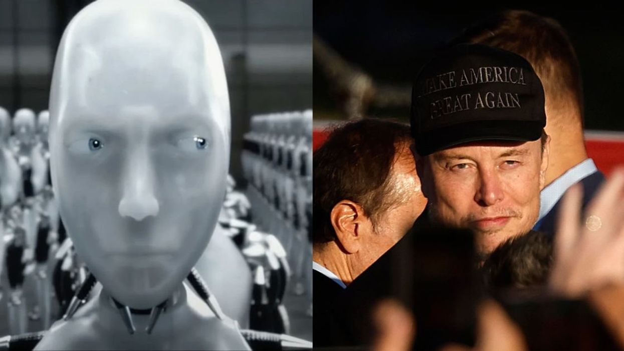 Robot from 'I, Robot'; Elon Musk