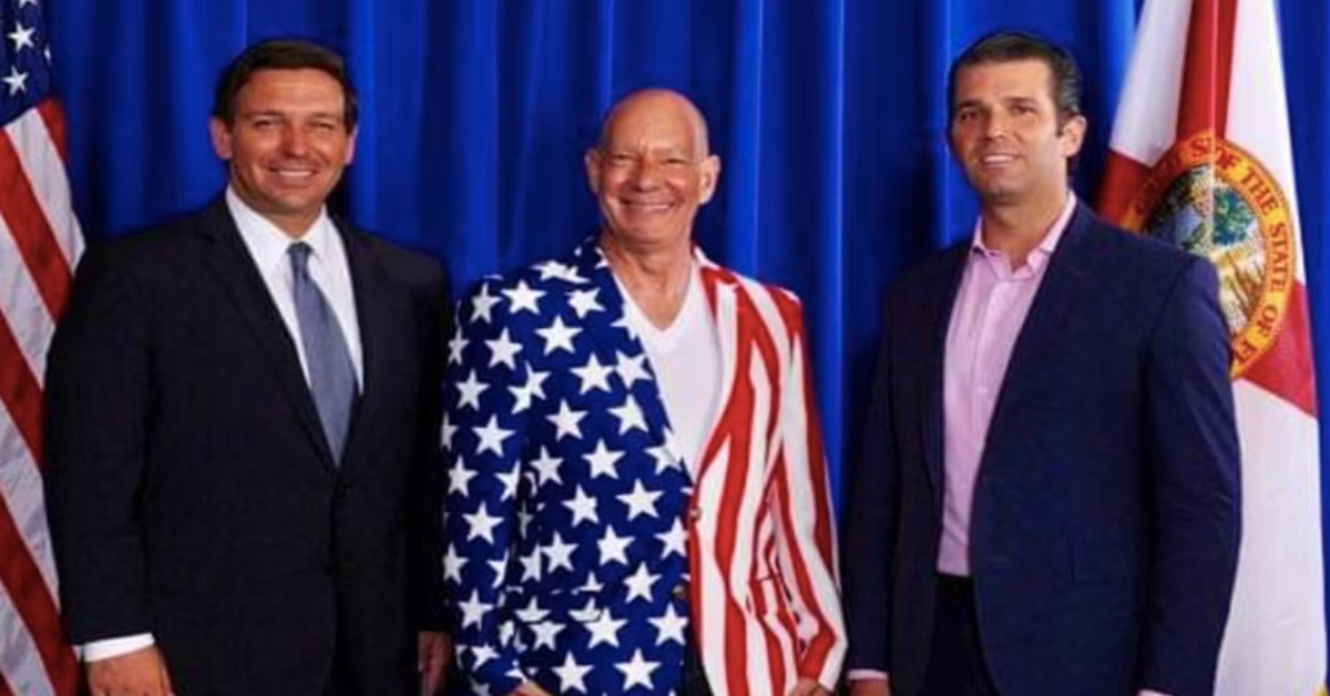 Ron DeSantis, Steve Alembik and Donald Trump Jr.