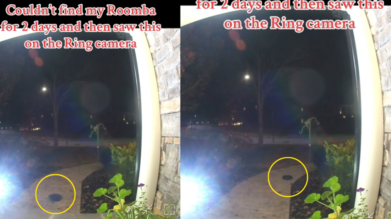 Roomba goes on adventure after going out front door