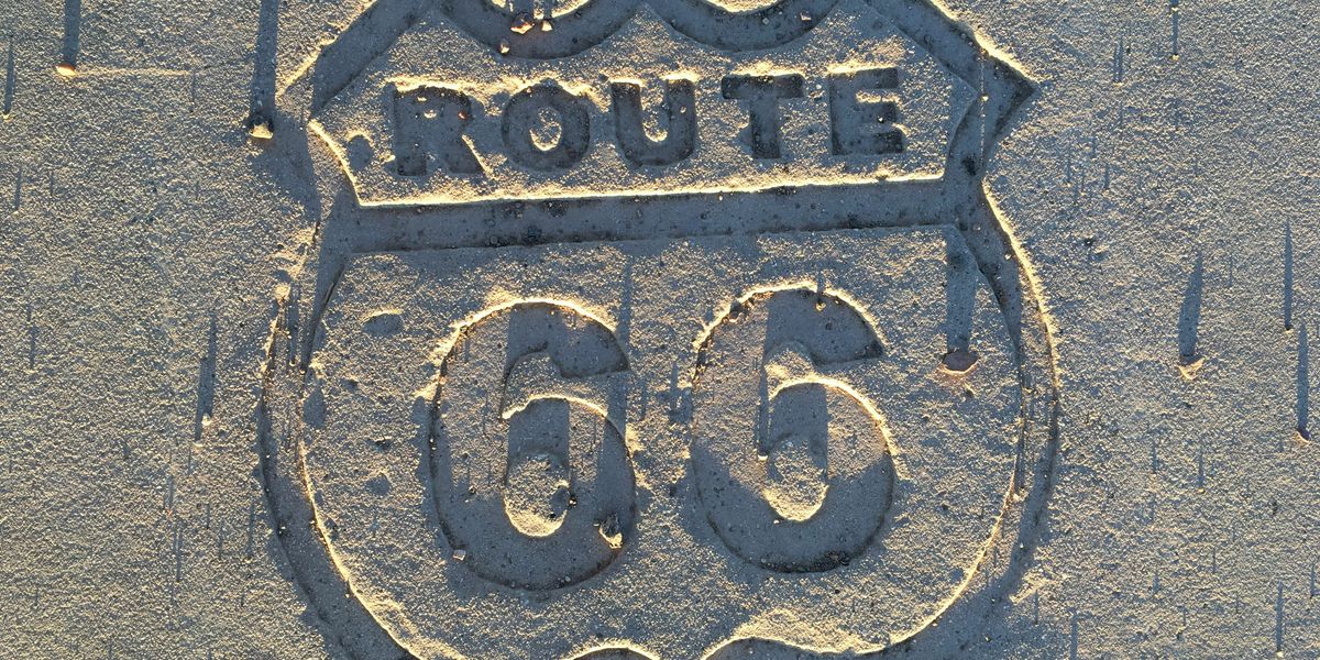 Route 66 on wall