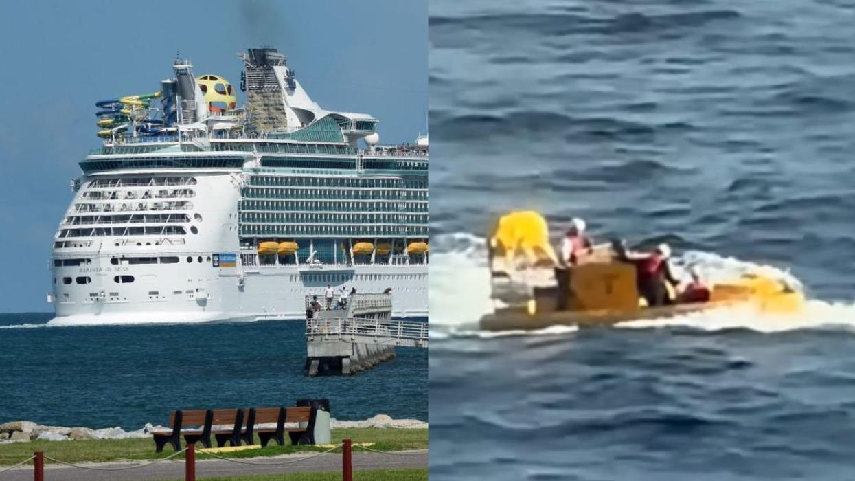 Royal Caribbean's Mariner of the Seas cruise ship; rescue boat