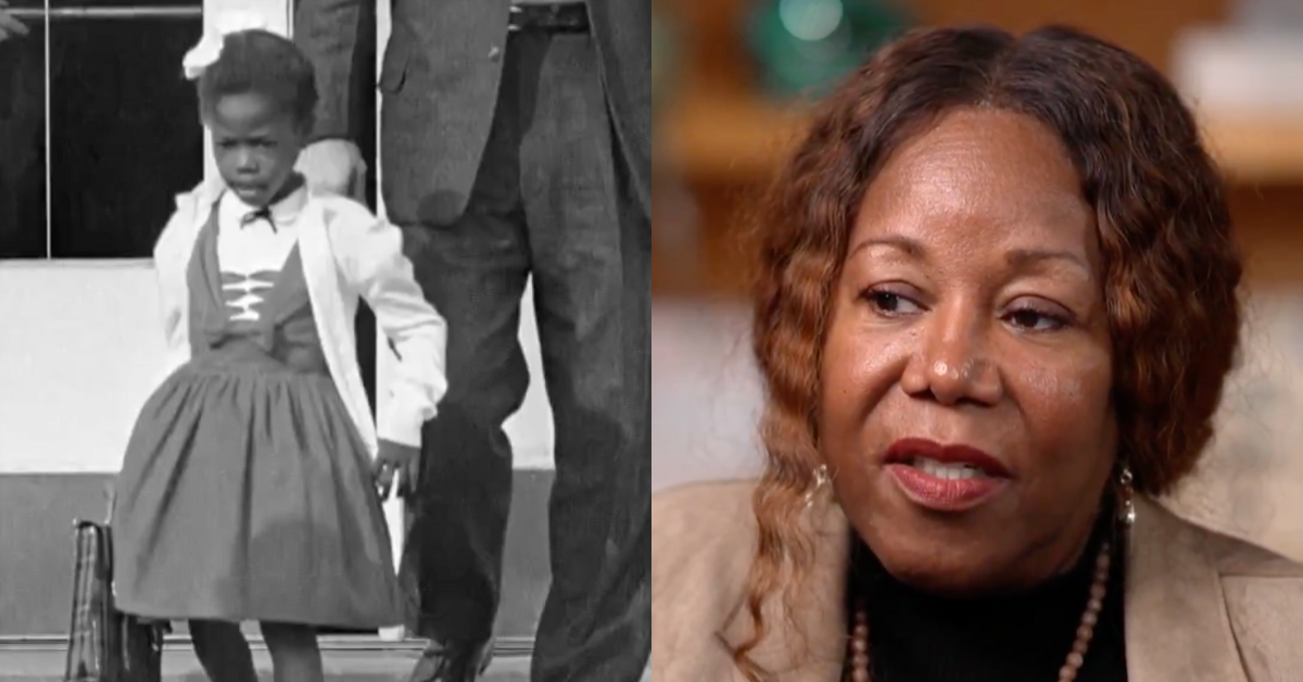 Ruby Bridges at six years old; Ruby Bridges now