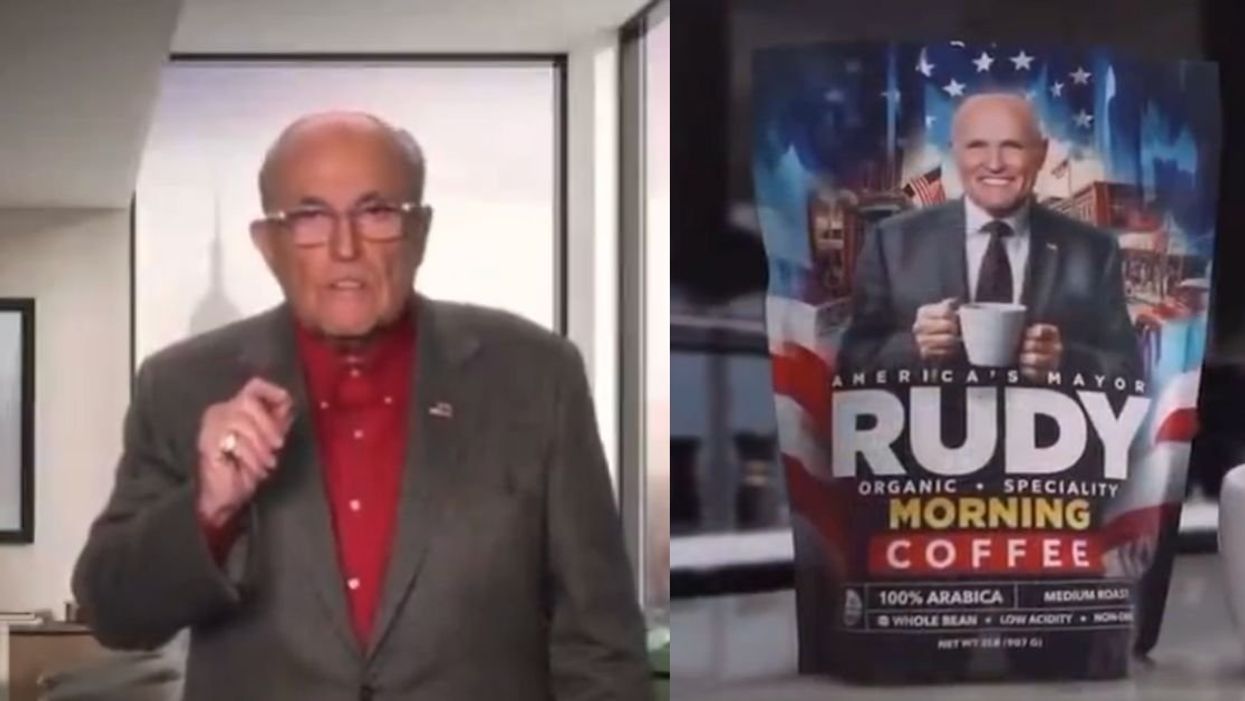 Rudy Giuliani and his coffee