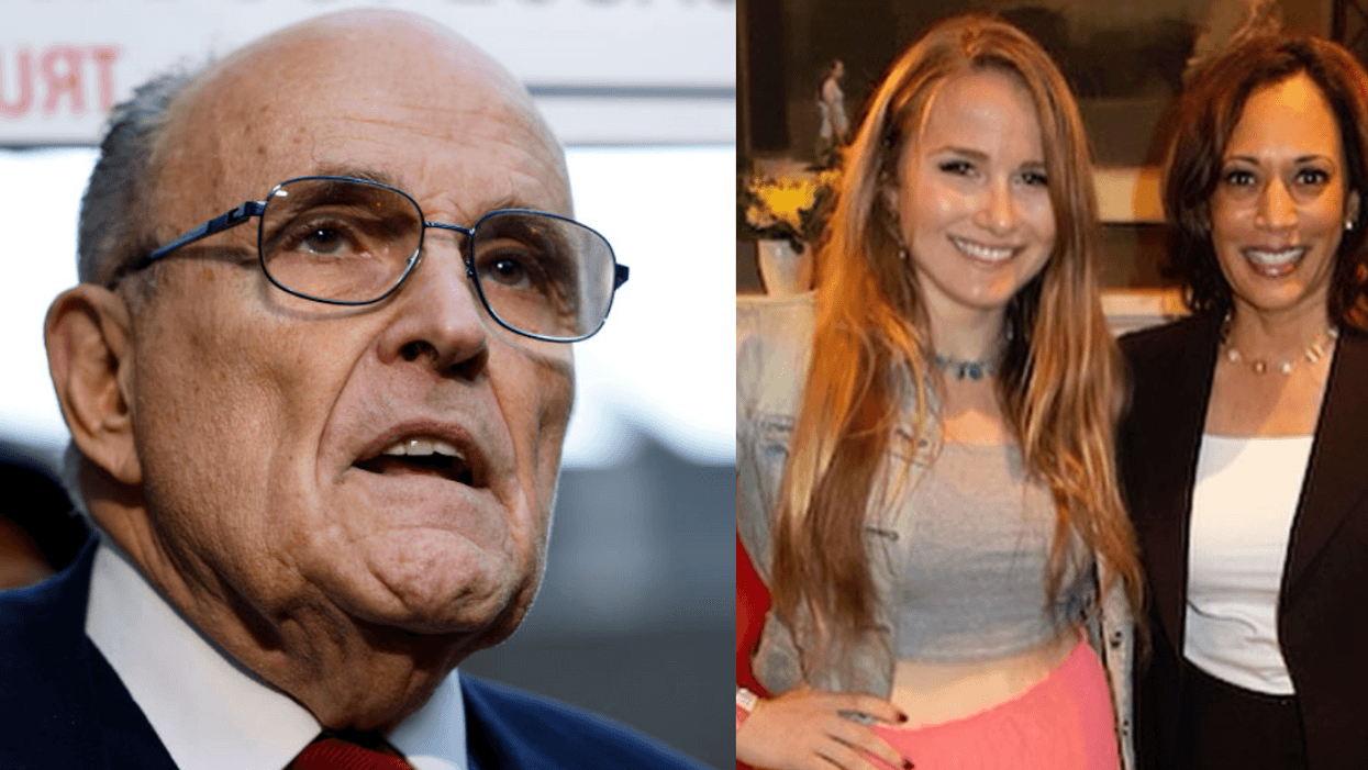 Rudy Giuliani; Caroline Rose Giuliani and Kamala Harris