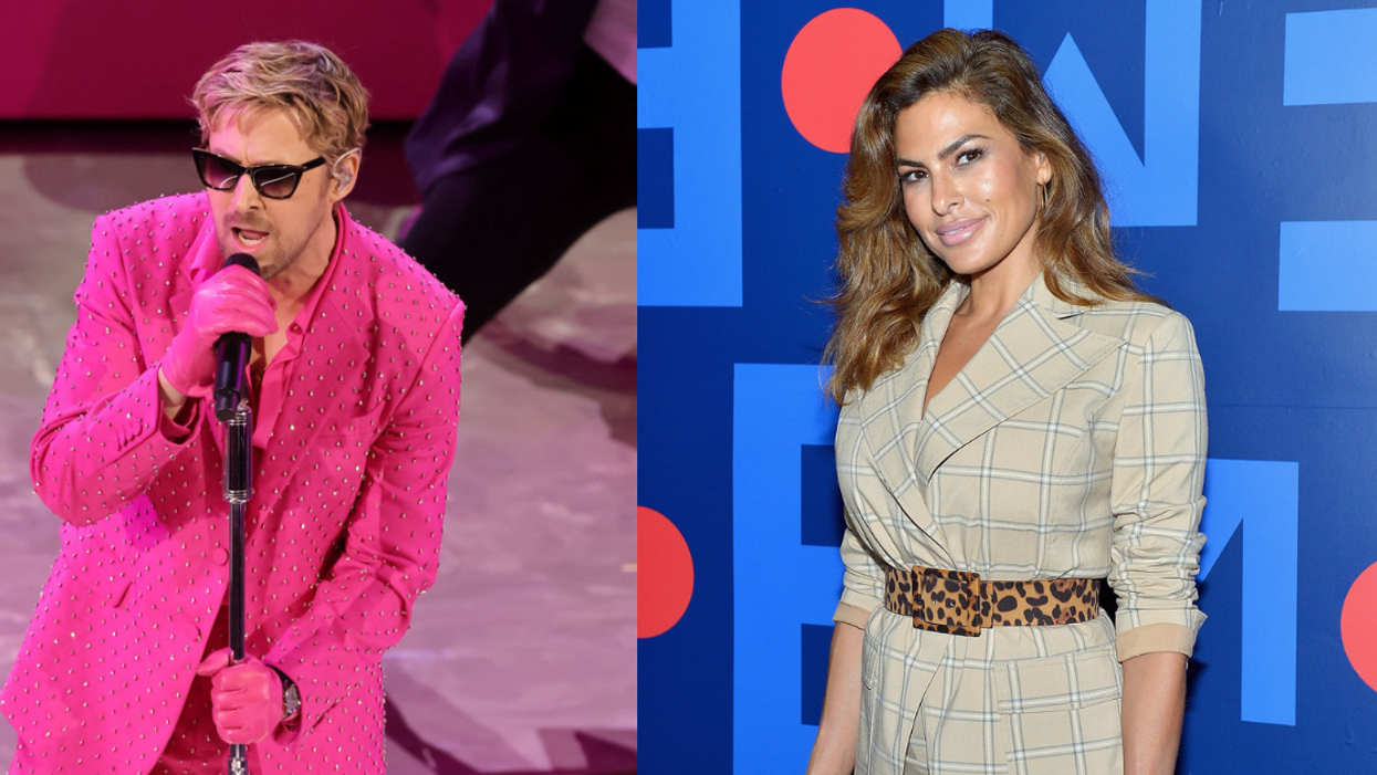 Ryan Gosling performing at Oscars; Eva Mendes