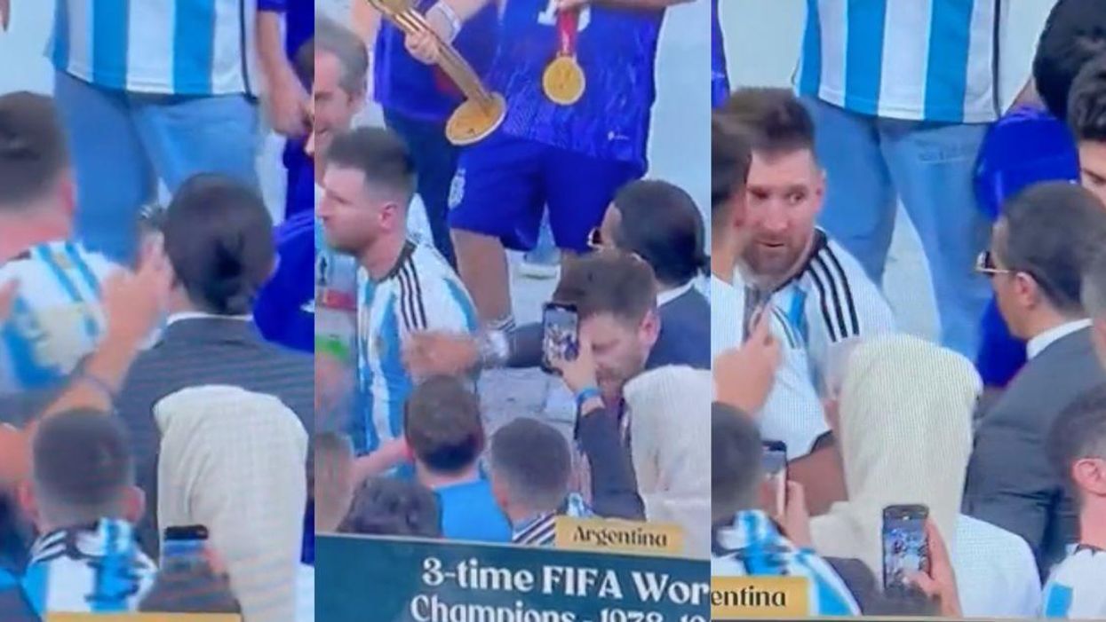 Salt Bae badgering Lionel Messi