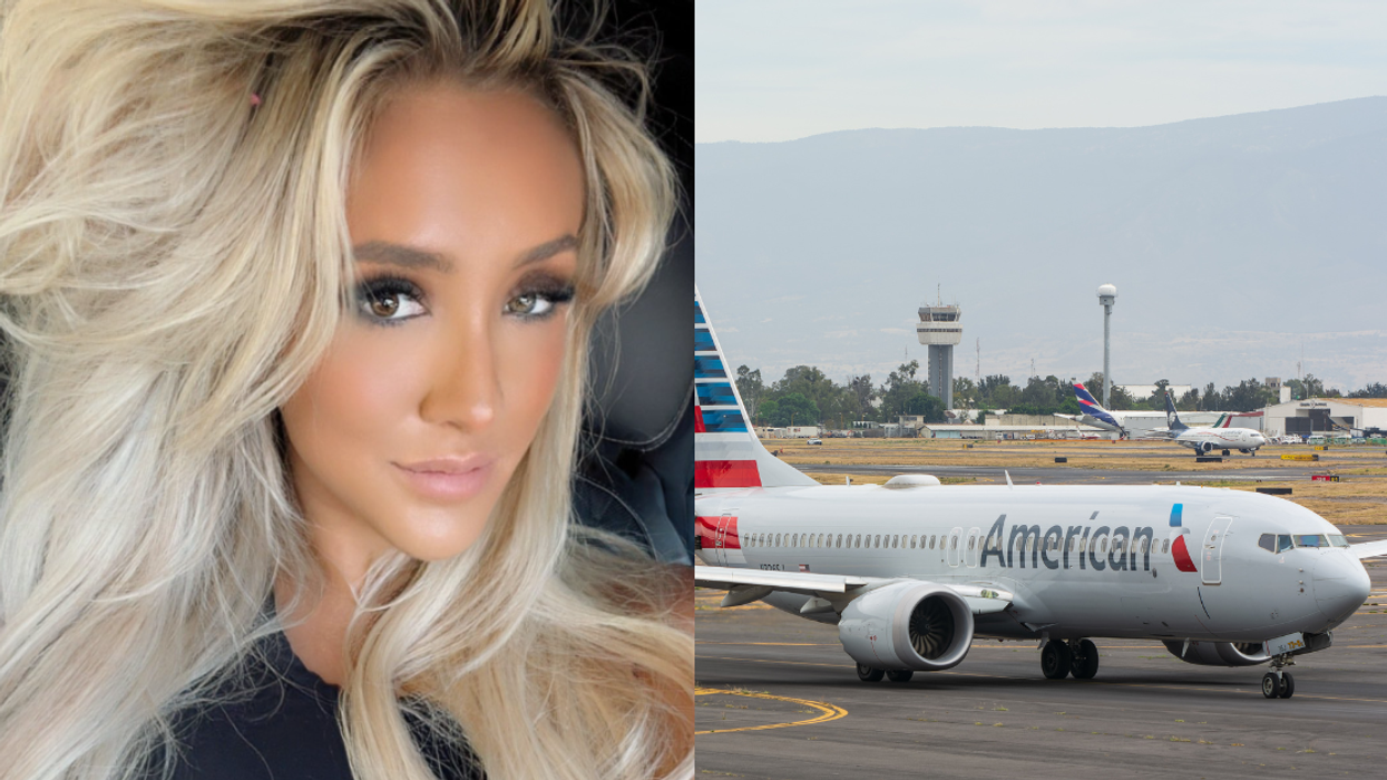 Sara Blake Cheek; American airlines plane