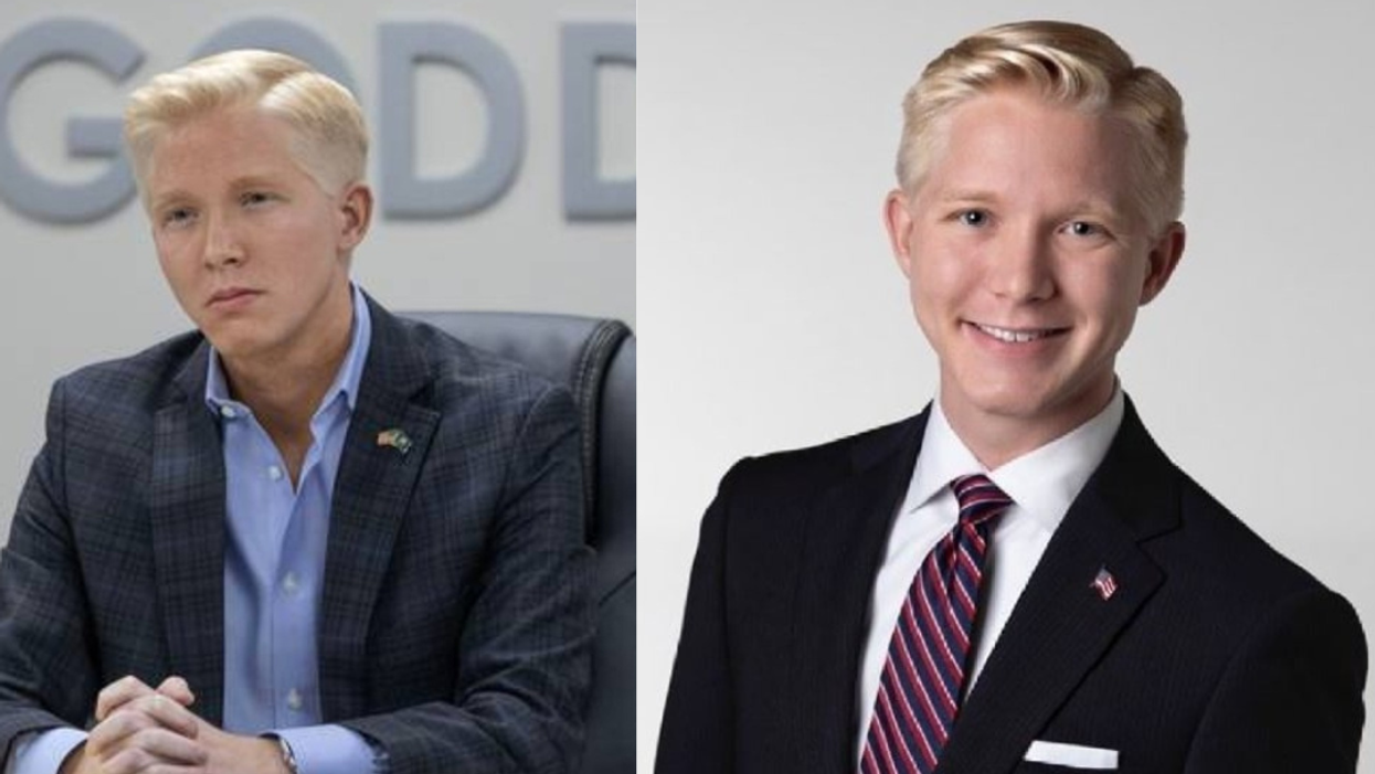 screenshot and official photo of Hunter Larkin