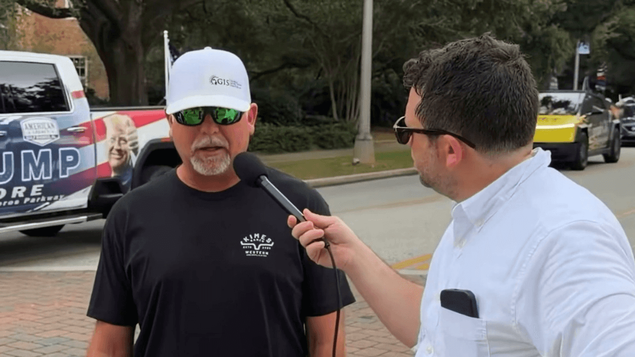 screenshot from Alabama MAGA rally video