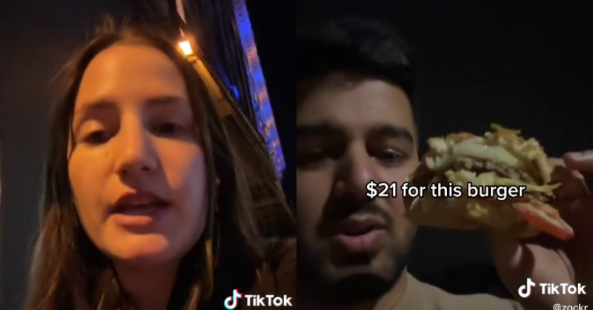 screenshot from both TikTok videos