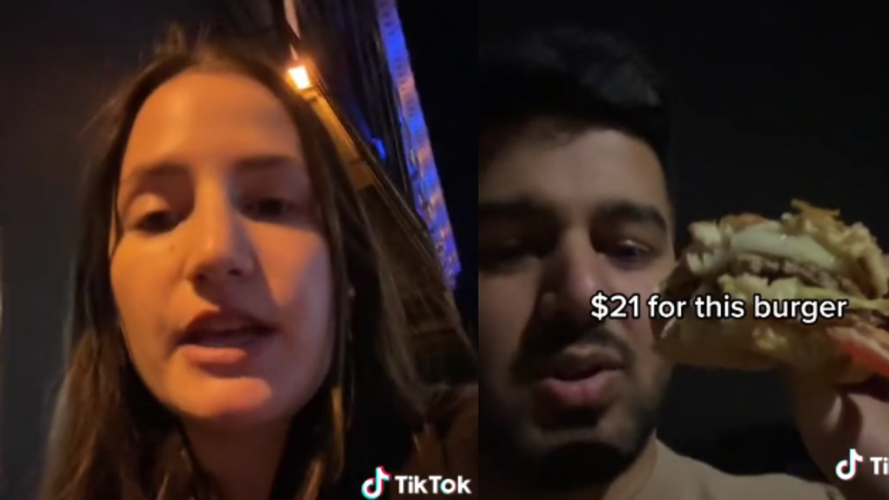 screenshot from both TikTok videos