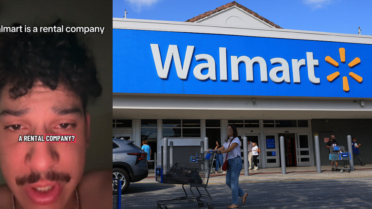 Screenshot from @brohomie_'s TikTok video; Walmart storefront