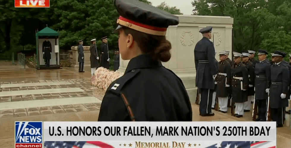 Fox News Slammed For Reading Trump's Unhinged Memorial Day Post Attacking Dems During Arlington Ceremony