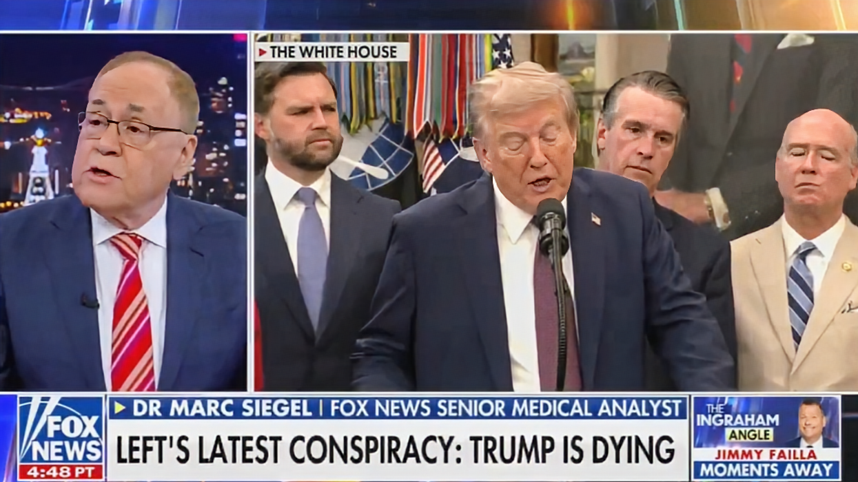 screenshot from Fox News of Dr. Marc Siegel speaking about Donald Trump