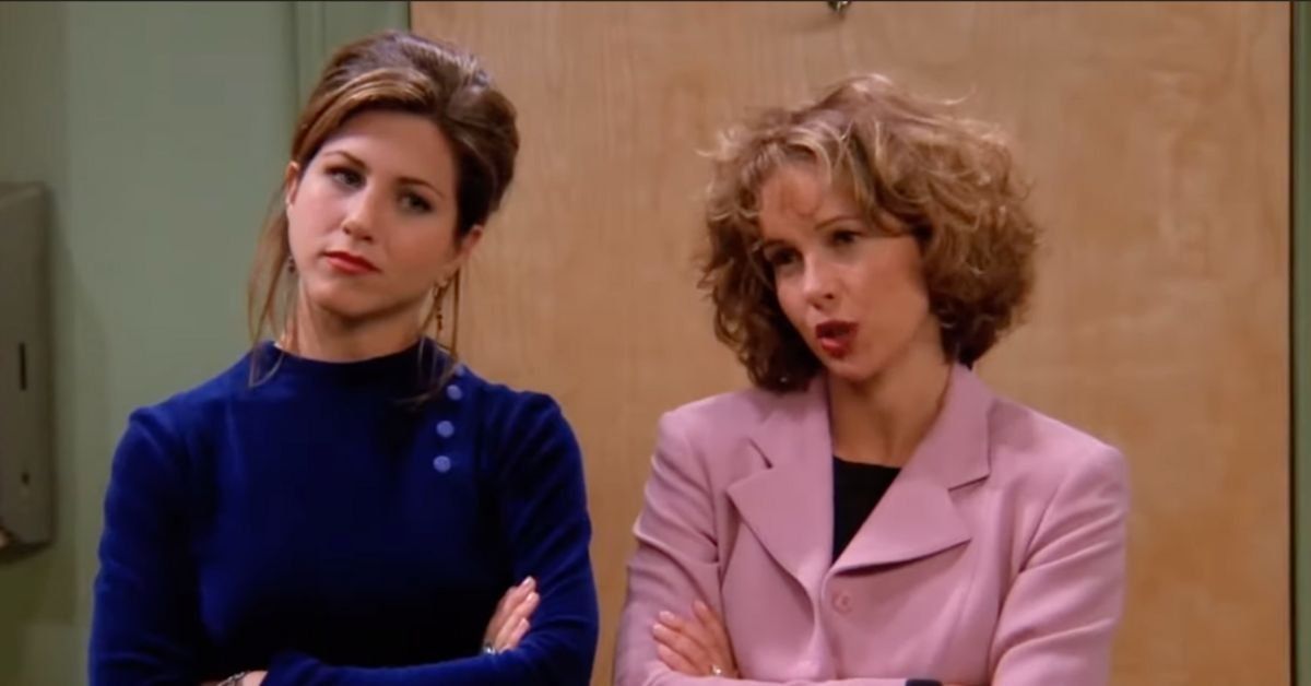 Screenshot from "Friends" of Jennifer Anniston and Jennifer Grey