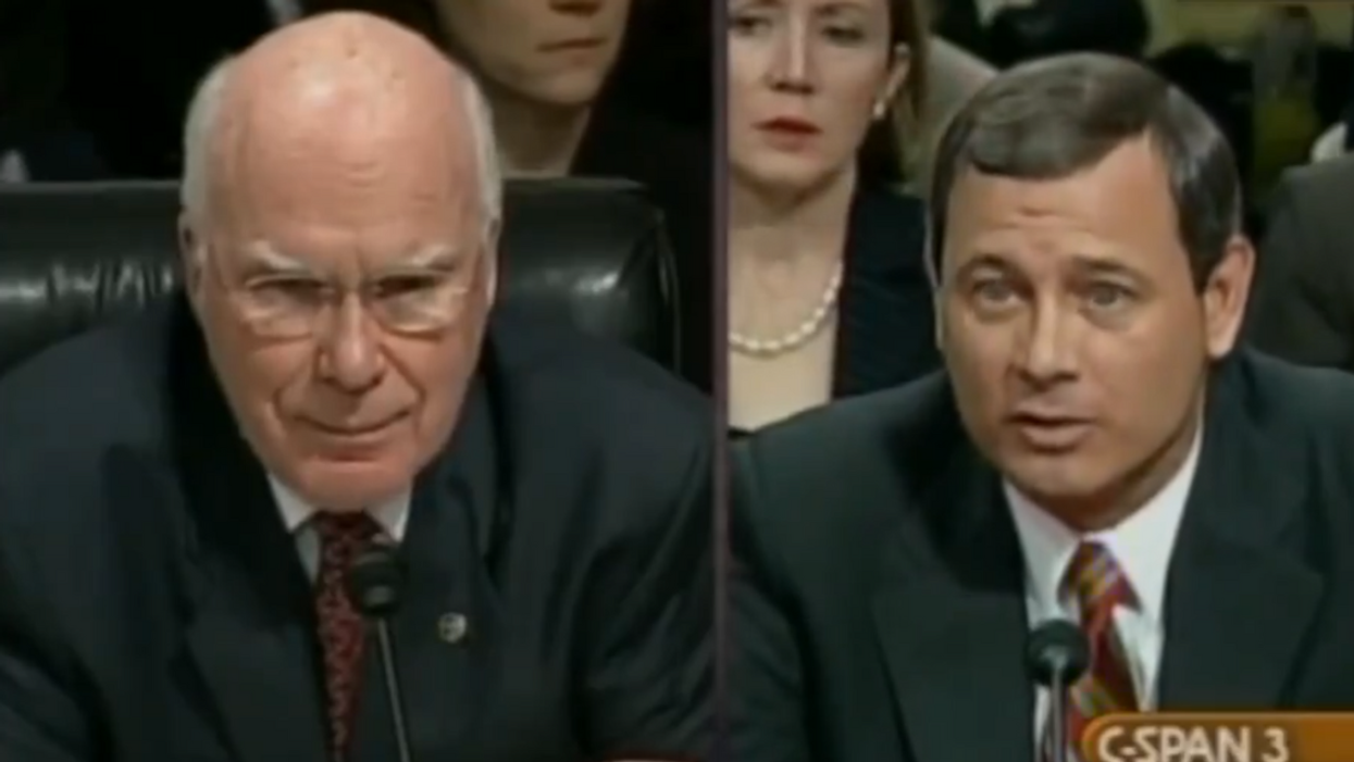 Screenshot from John Roberts' 2005 confirmation hearing