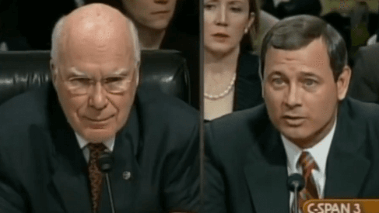 Screenshot from John Roberts' 2005 confirmation hearing