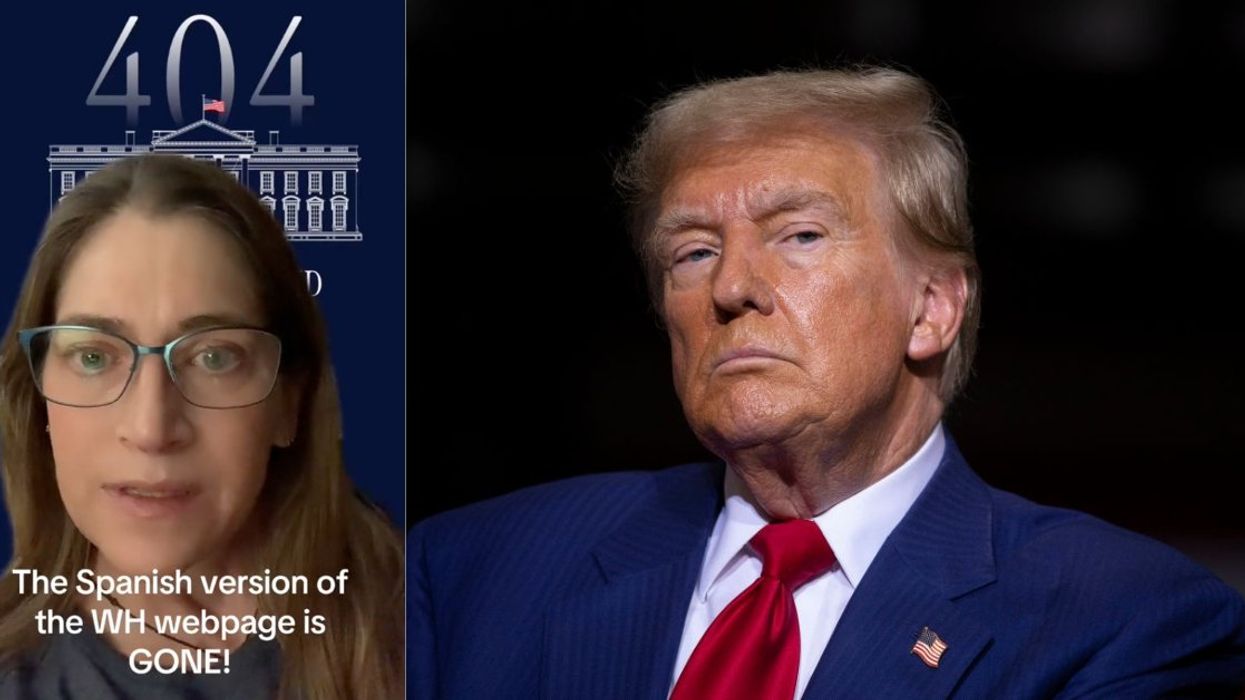 Screenshot from @kclmft's TikTok video; Donald Trump