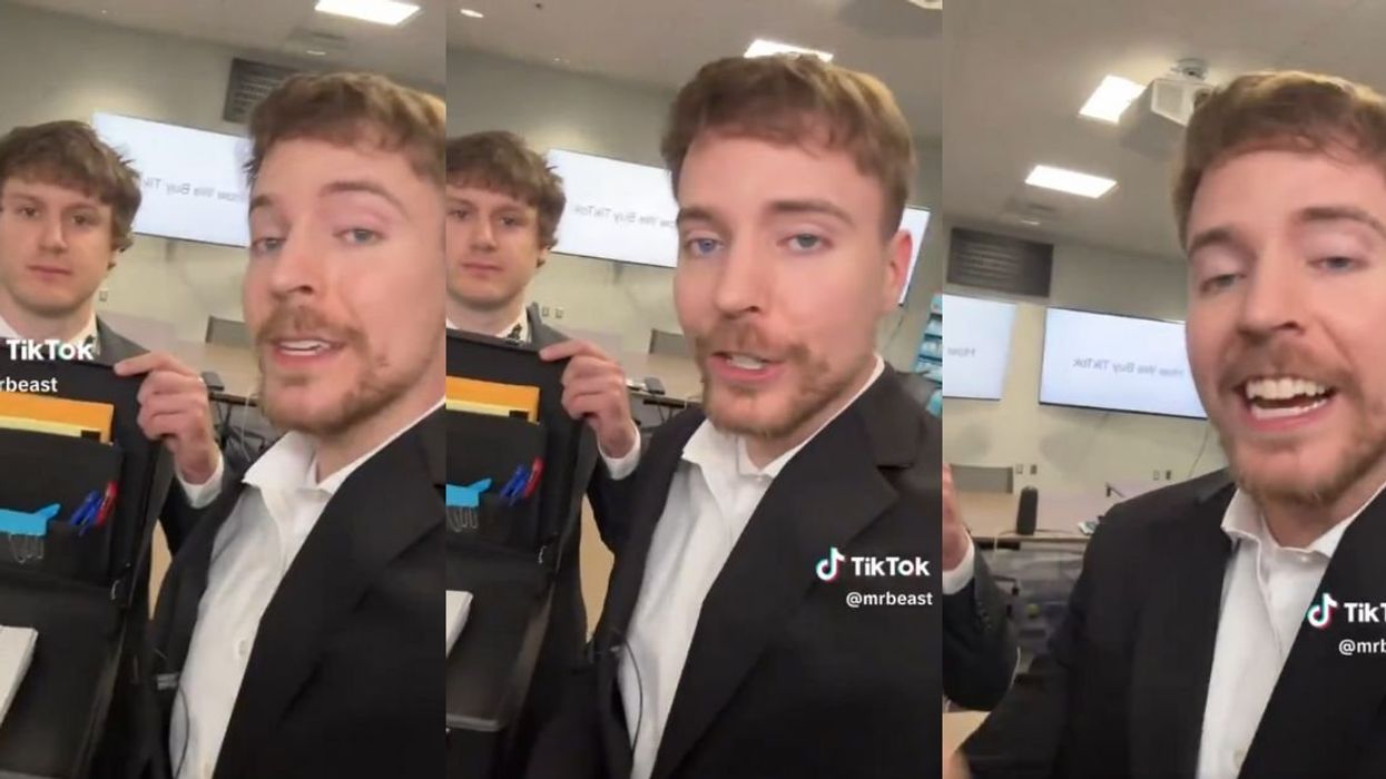 Screenshot from MrBeast's TikTok video