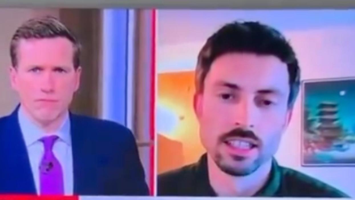 Screenshot from Sky News interview