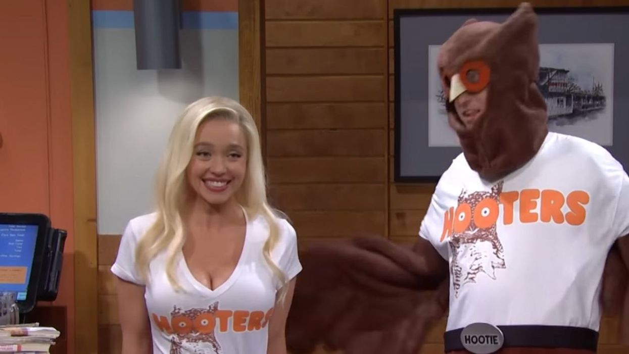 Screenshot from "SNL" sketch with Sydney Sweeney