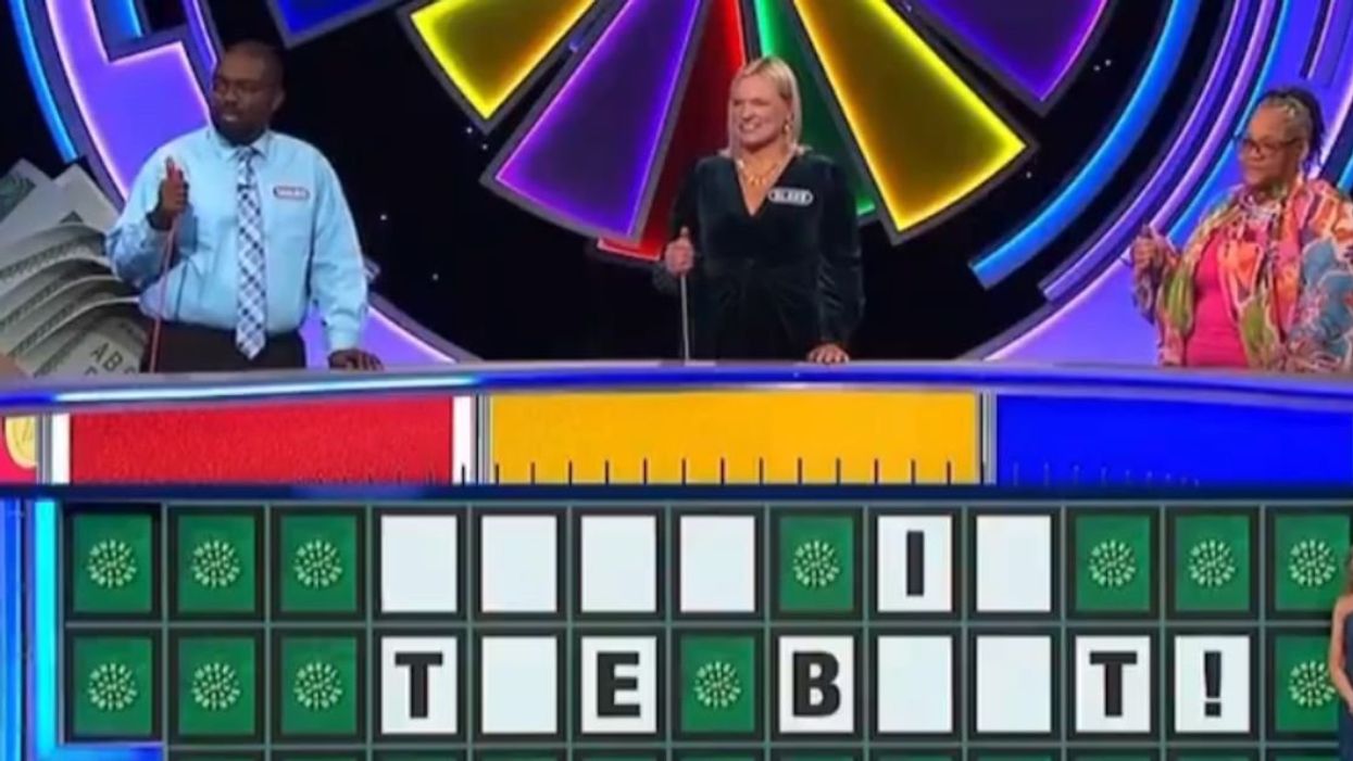 Screenshot of 4-word puzzle from "Wheel of Fortune"