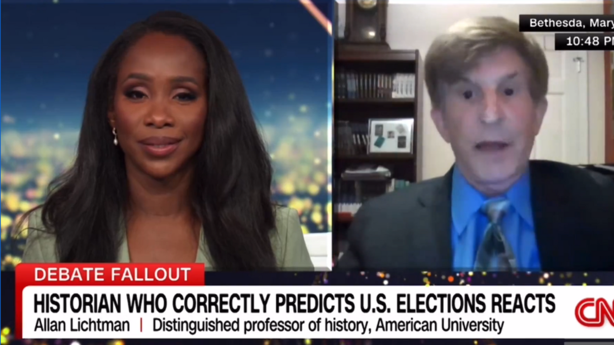 Screenshot of Abby Phillip and Allan Lichtman