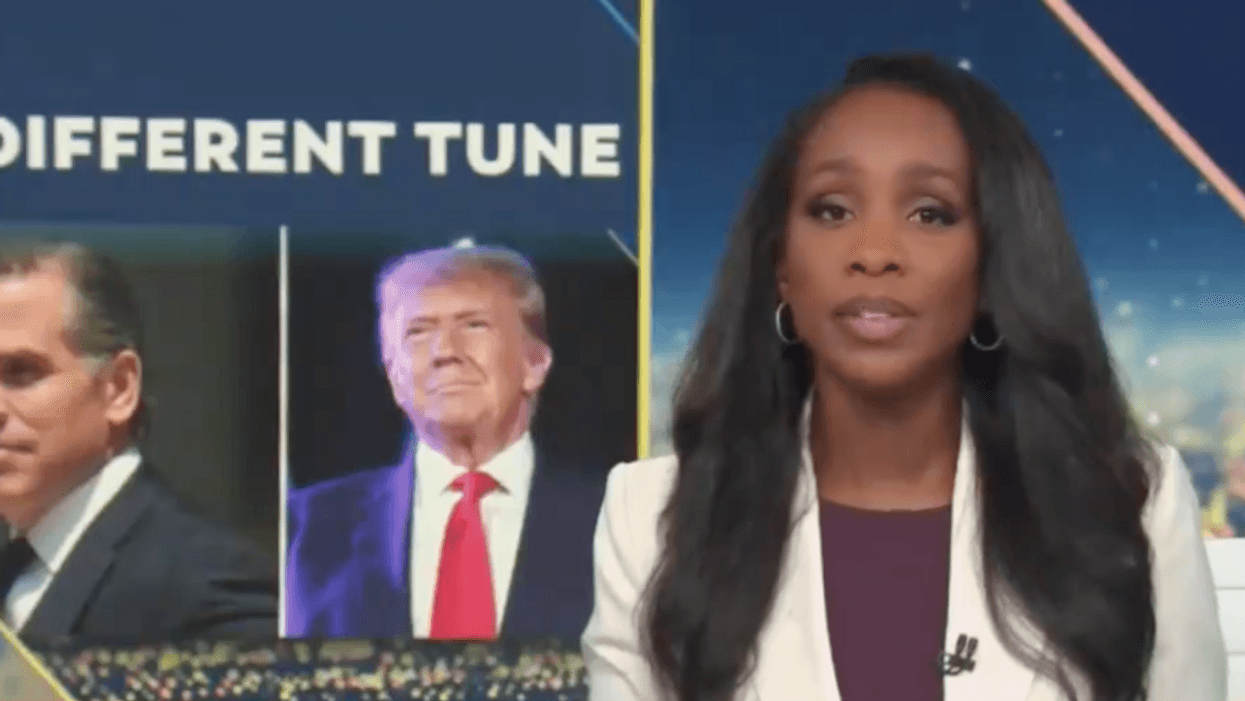 Screenshot of Abby Phillip covering Donald Trump and Hunter Biden's respective verdicts