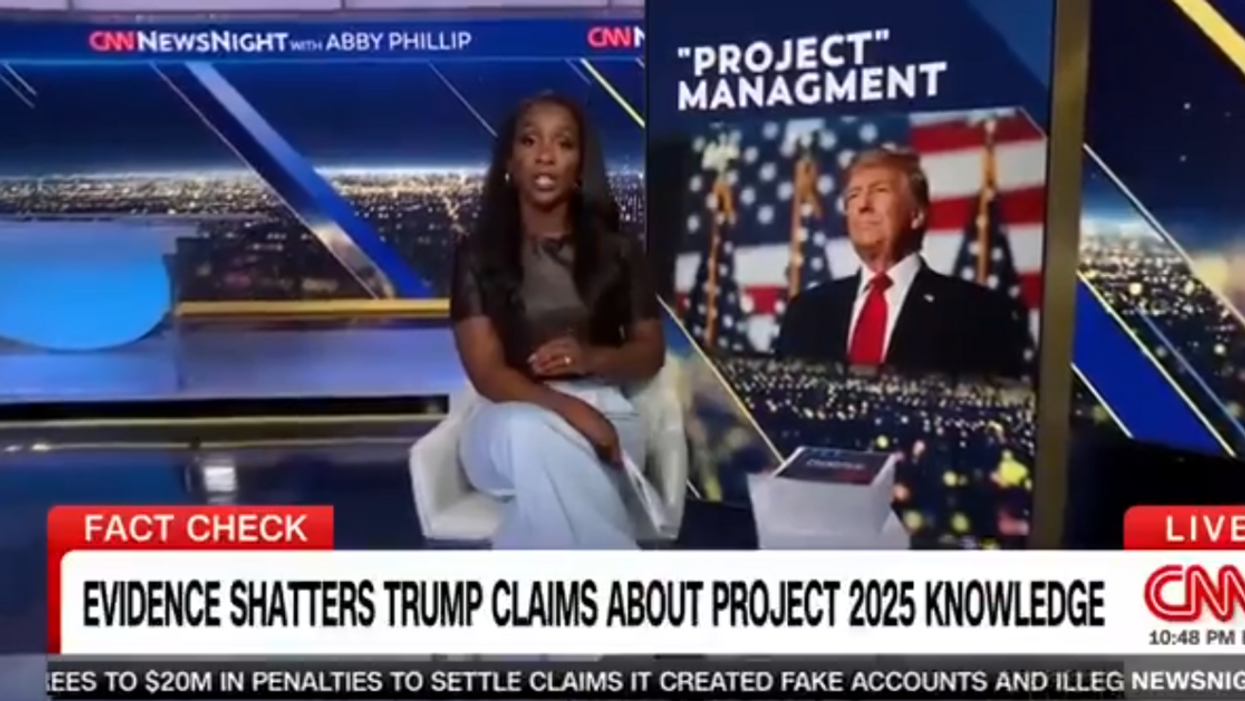 Screenshot of Abby Phillip discussing Donald Trump and Project 2025
