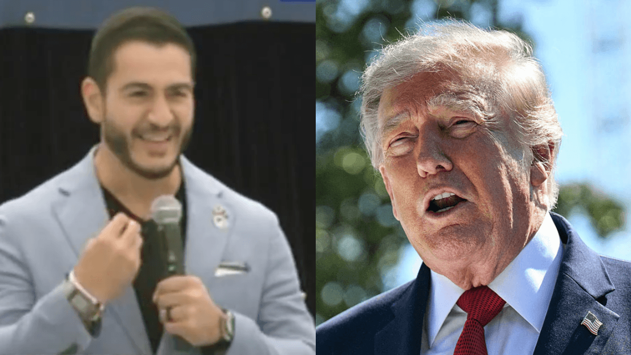 Screenshot of Abdul El-Sayed; Donald Trump