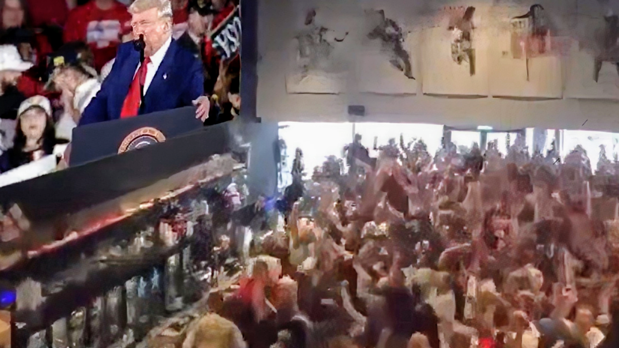 screenshot of AI generated video of Donald Trump