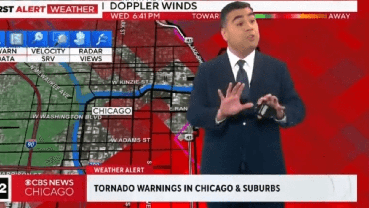Screenshot of Albert Ramon warning colleagues to take shelter