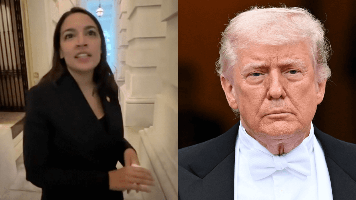 Screenshot of Alexandria Ocasio-Cortez; Donald Trump