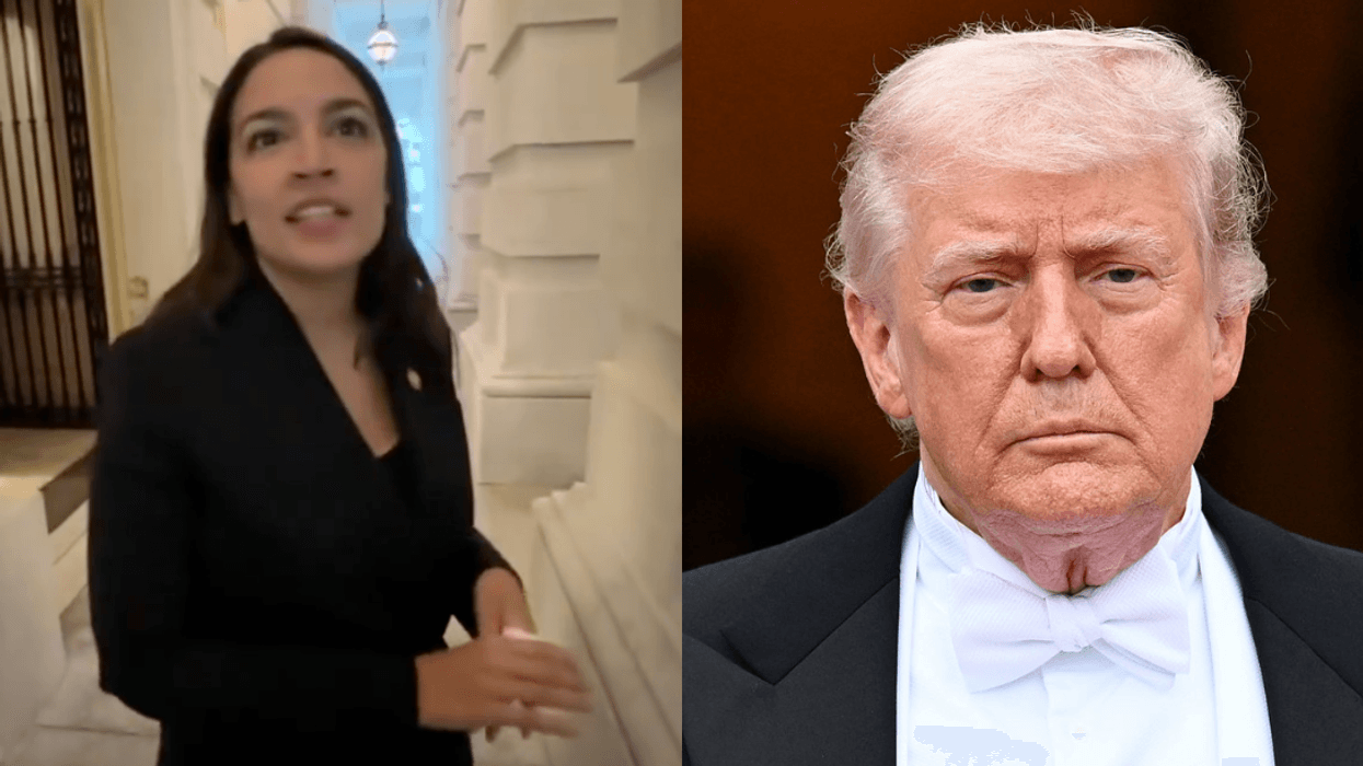 Screenshot of Alexandria Ocasio-Cortez; Donald Trump