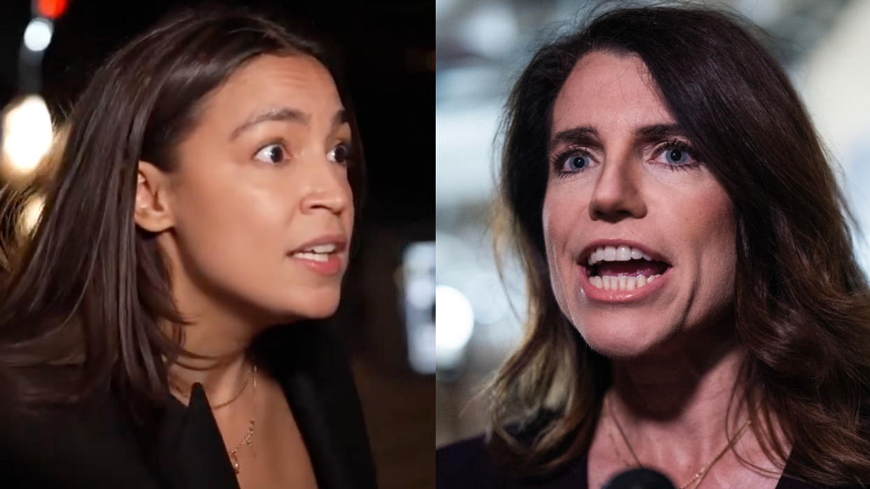Screenshot of Alexandria Ocasio-Cortez; Nancy Mace