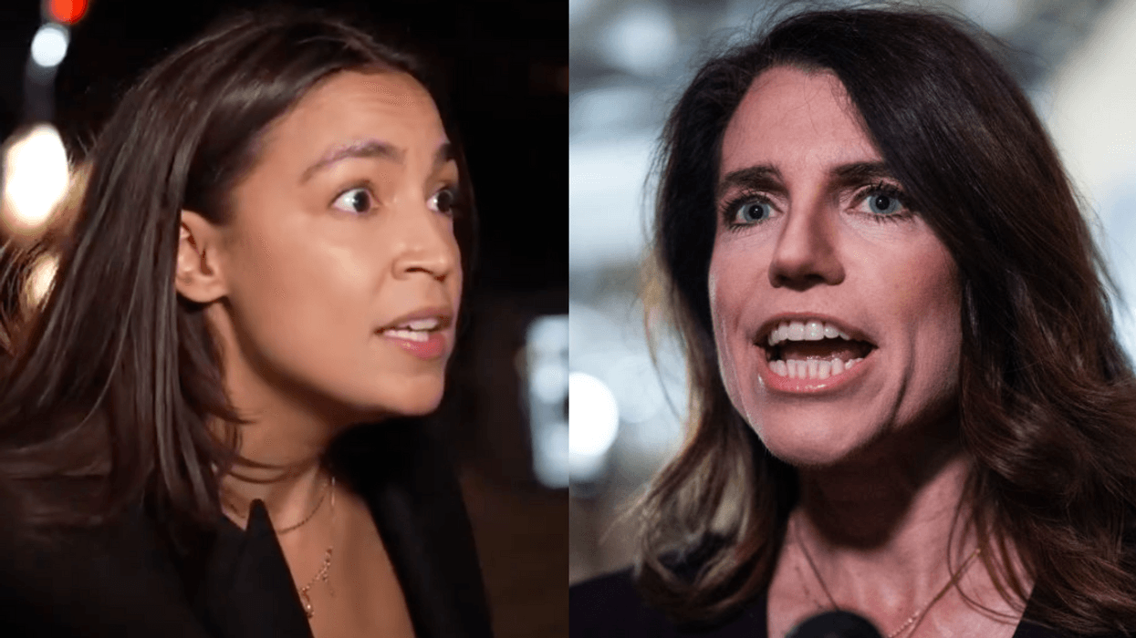 Screenshot of Alexandria Ocasio-Cortez; Nancy Mace