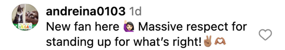 Screenshot of @andreina0103's post